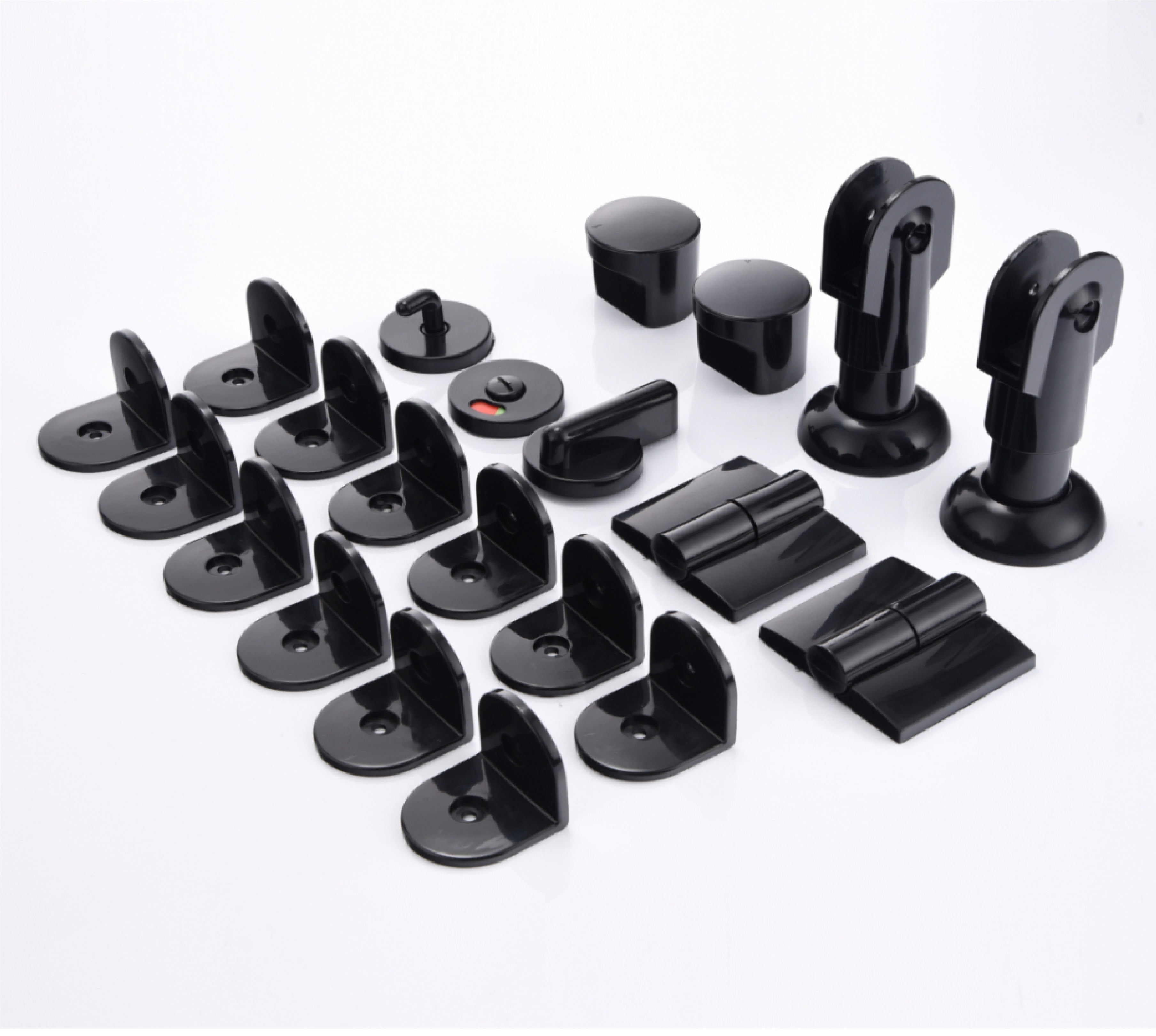 TORSTEN ชุดอุปกรณ์ติดพาร์ทิชั่นห้องน้ำไนล่อน (บานเปิดขวา) รุ่น PQS-CG20-R (กล่อง 6 ชุด)