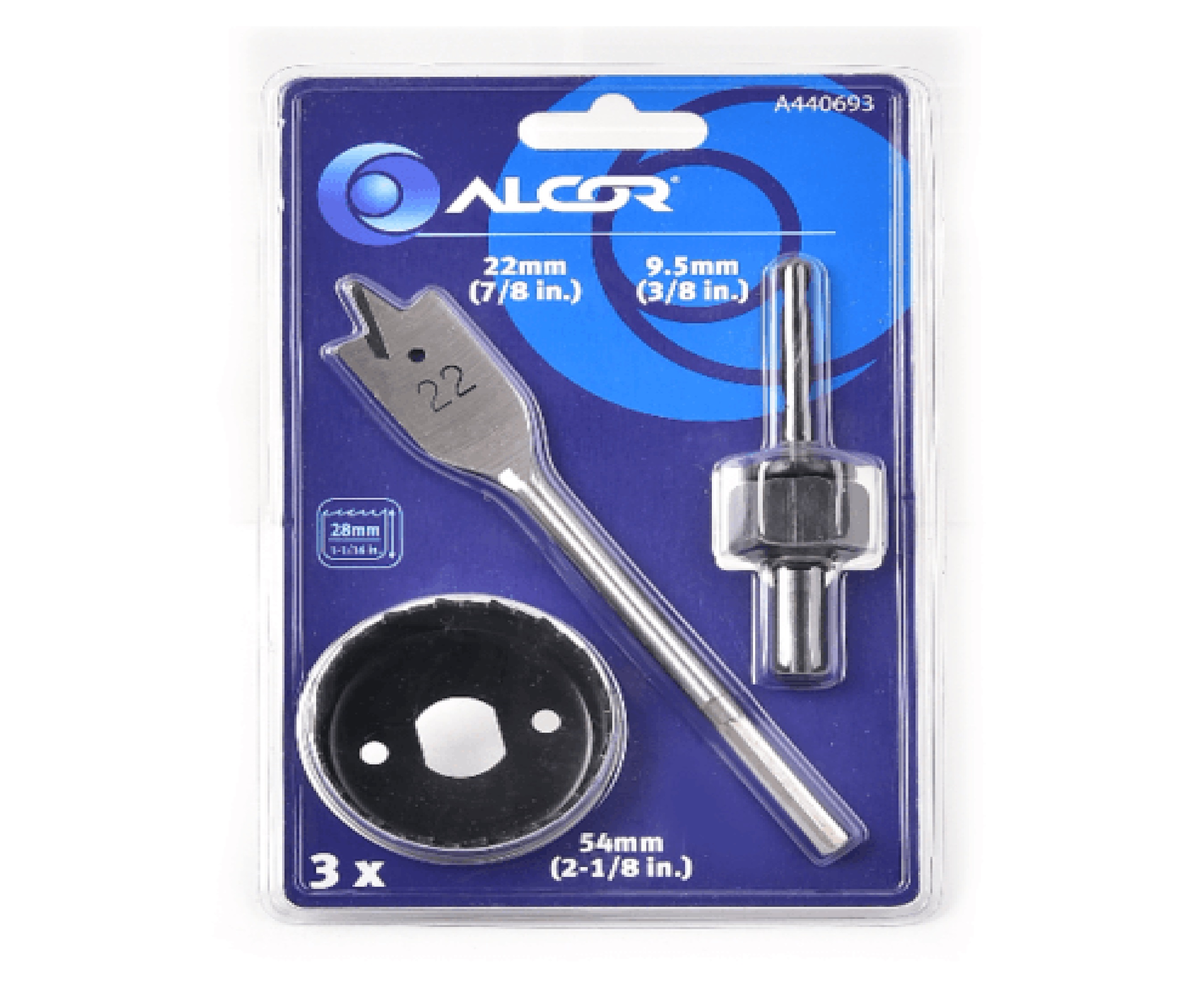 ชุดโฮลซอ เจาะลูกบิด 3 ชิ้น รุ่น A440693 ALCOR