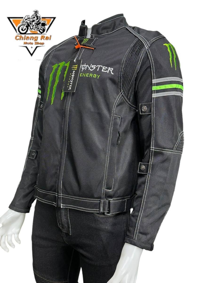 เสื้อขี่มอเตอร์ไซด์แบบ Air Flow (ดำ-เขียว) เบอร์ XL : อก 44" ยาว 26" (Air Flow)