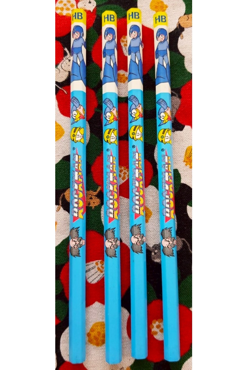 ดินสอ Rockman Mitsubishi Pencil Hb ร็อคแมน จากญี่ปุ่น ราคา / 1 แท่ง หายากมากน่ารัก