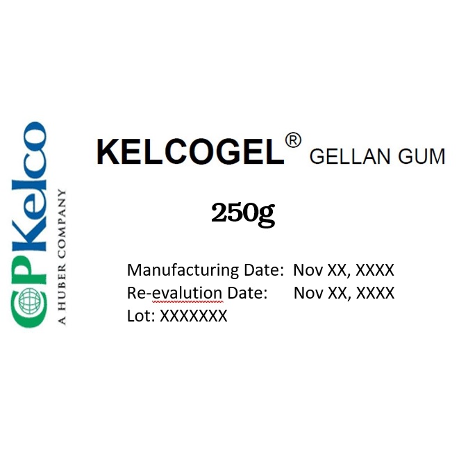 ผง Gellan Gum ยี่ห้อ KELCOGEL เจลแลนกัมแบบใสโปร่งแสง คุณสมบัติใกล้เคียงกับเจลไรท์ ขนาด 250 กรัม