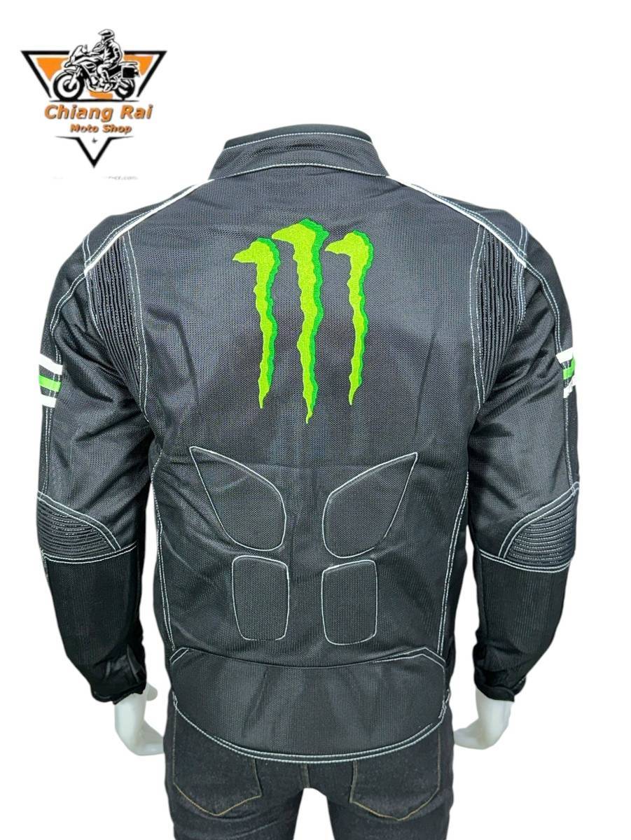 เสื้อขี่มอเตอร์ไซด์แบบ Air Flow (ดำ-เขียว) เบอร์ XL : อก 44" ยาว 26" (Air Flow)