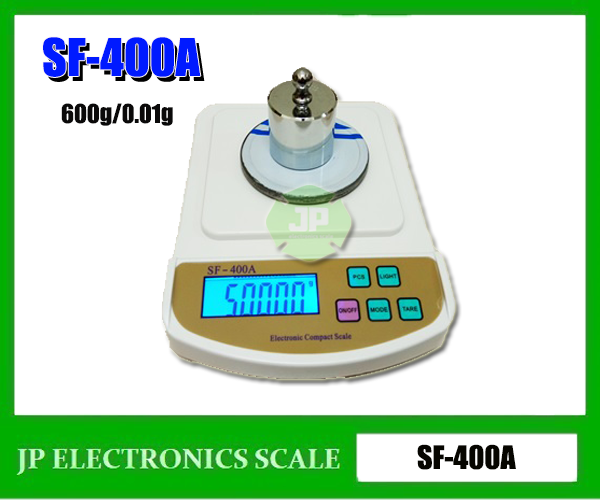 เครื่องชั่งดิจิตอล 600g ตาชั่งดิจิตอล600g เครื่องชั่งน้ำหนักดิจิตอล 600กรัม เครื่องชั่งดิจิตอล600กรัม ตาชั่ง600g ความละเอียด 0.01g เครื่องชั่ง600g*0.01g ยี่ห้อ SF-400A รุ่น SF400A ขนาดเครื่องชั่ง 225 x 160 x 42mm