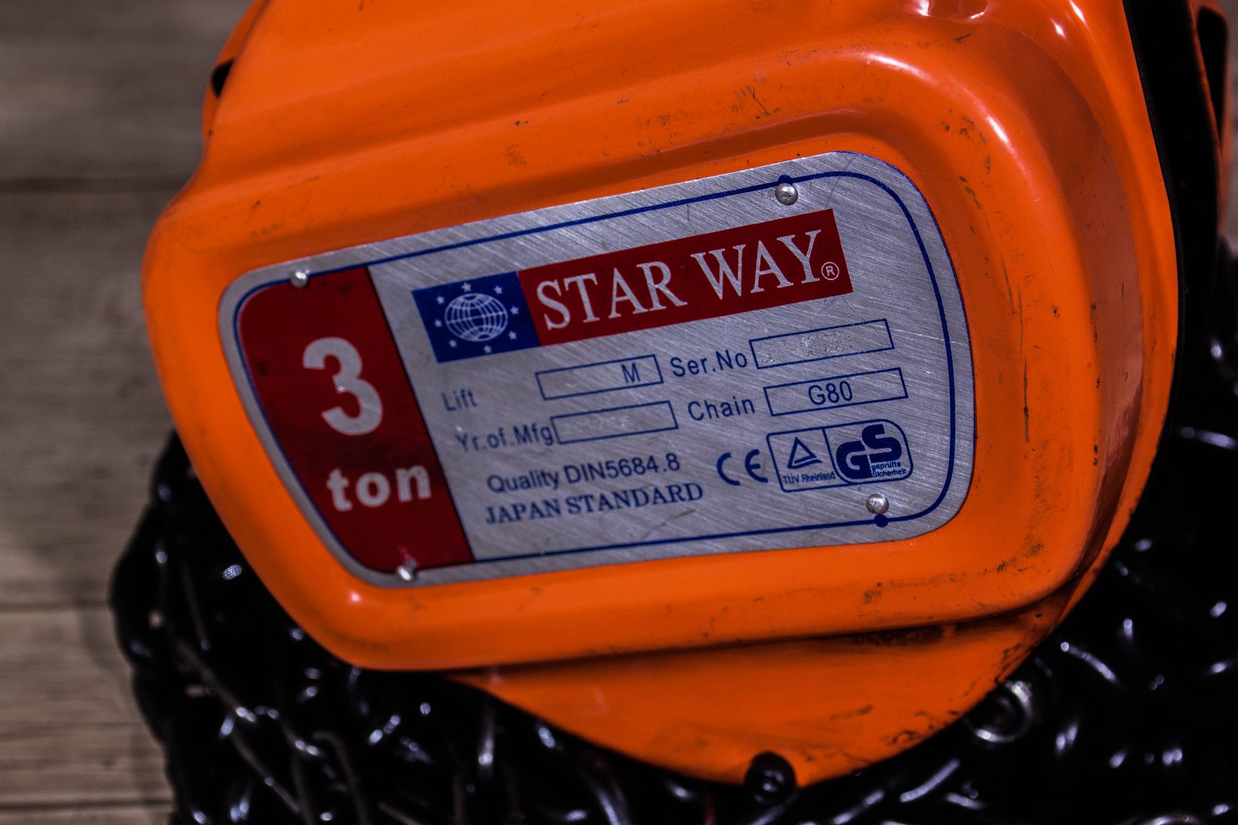 รอกโซ่ ยี่ห้อ Star Way แบบเหลี่ยม มีให้เลือก 2 ตัน และ 3 ตัน