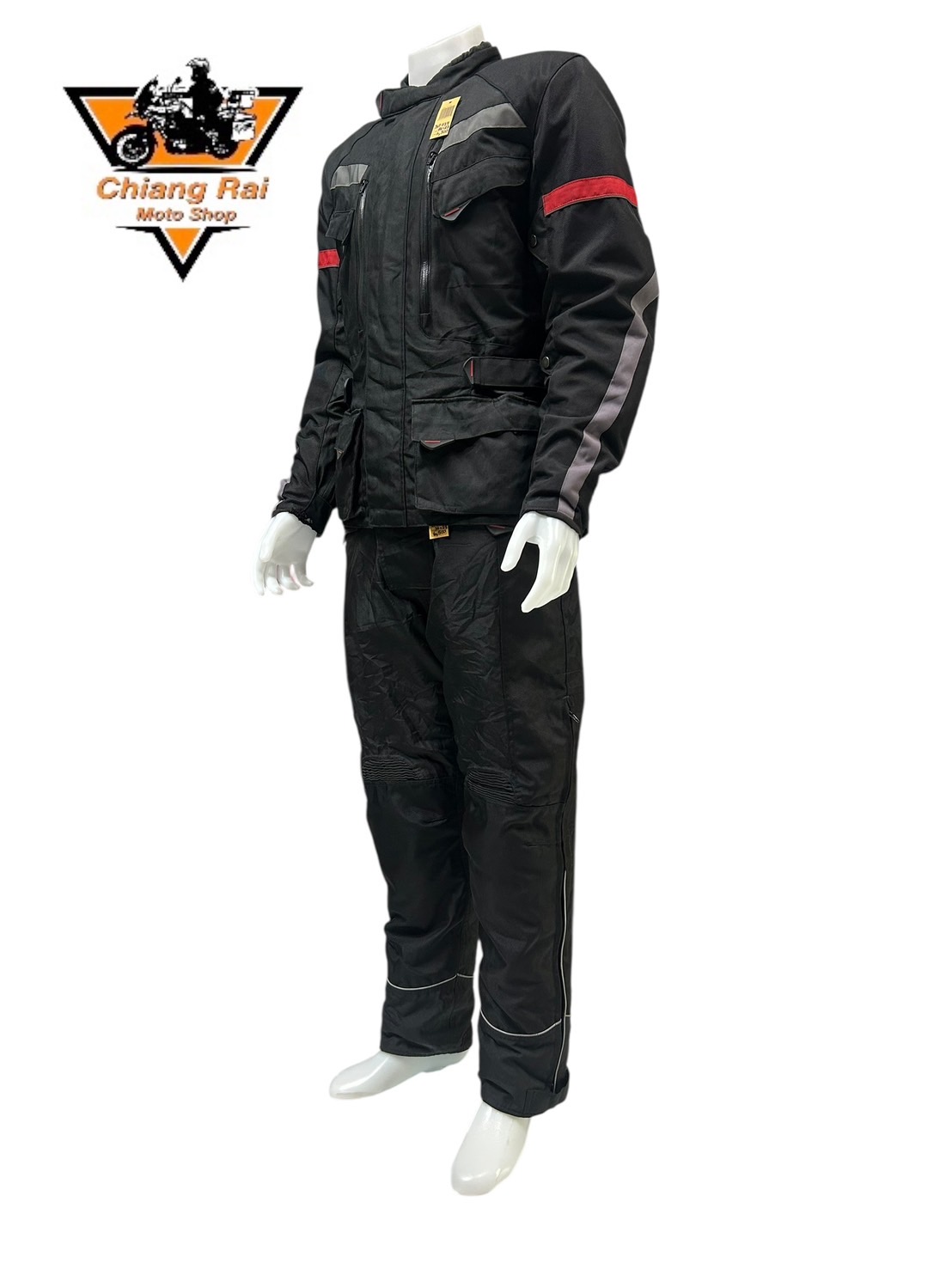 ชุดสำหรับขี่มอเตอร์ไซด์ (มือสอง) SET 039 ชุดทัวริ่ง เสื้อการ์ด + กางเกง ยี่ห้อ***Crane***