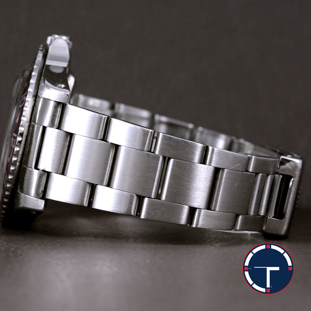 **ขายแล้ว** Rolex Gmt Master Pepsi Ref.16750 หน้าปัดสีดำ พรายน้ำเหลือง ขอบฟิล์มเฟด สายเหล็กแท้ ปี1983 Automatic ขนาด 40 mm