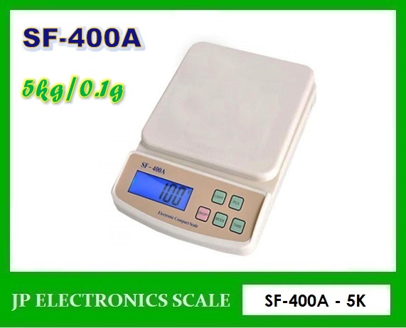 เครื่องชั่งดิจิตอล 5000g ตาชั่งดิจิตอล5kg เครื่องชั่งน้ำหนักดิจิตอล 5000กรัม เครื่องชั่งดิจิตอล5กิโลกรัม ตาชั่ง5กิโล ความละเอียด0.1g เครื่องชั่ง5kg*0.1g ยี่ห้อ SF-400A รุ่น SF400A ขนาดถาดชั่ง 151*151 มิลลิเมตร