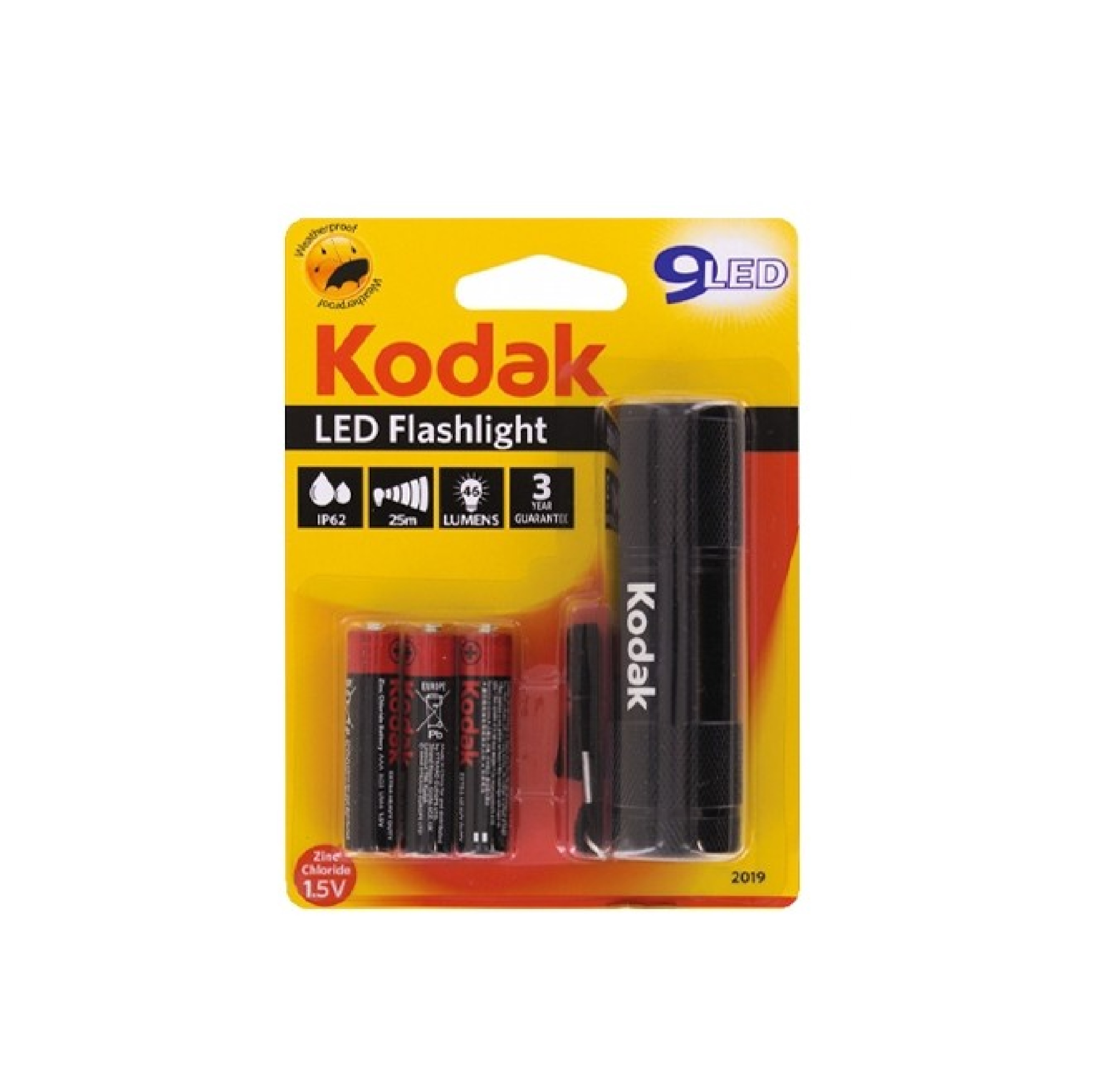 ไฟฉาย 9LED แถมถ่าน KODAK