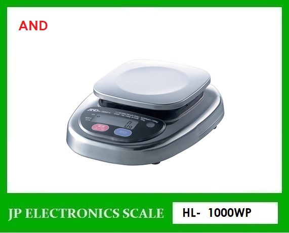 เครื่องชั่งกันน้ำ1000กรัม ตาชั่งกันน้ำ1000g เครื่องชั่งดิจิตอลกันน้ำ1000กรัม เครื่องชั่งดิจิตอล1000กรัม กันน้ำกันความชื้น1000g เครื่องชั่งสแตนเลส1000g เครื่องชั่งน้ำหนักดิจิตอล1000kg ค่าละเอียด0.5g ยี่ห้อ AND รุ่น HL-1000WP ขนาดถาด 128*128mm.