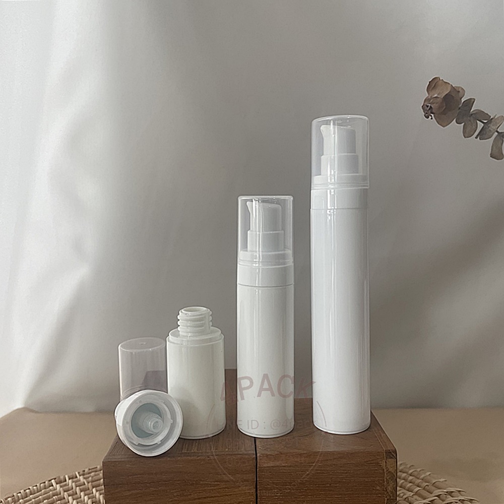 ขวดพลาสติกสูญญากาศ ขนาด 15ml/30ml/50ml ฝาปั๊มเซรั่ม / ฝาสเปรย์