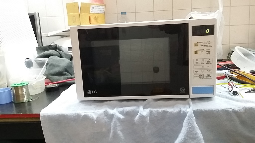 ซ่อมไมโครเวฟ ยี่ห้อ LG รุ่น MS2042D อาการปุ่มกดสั่งงานไม่ได้