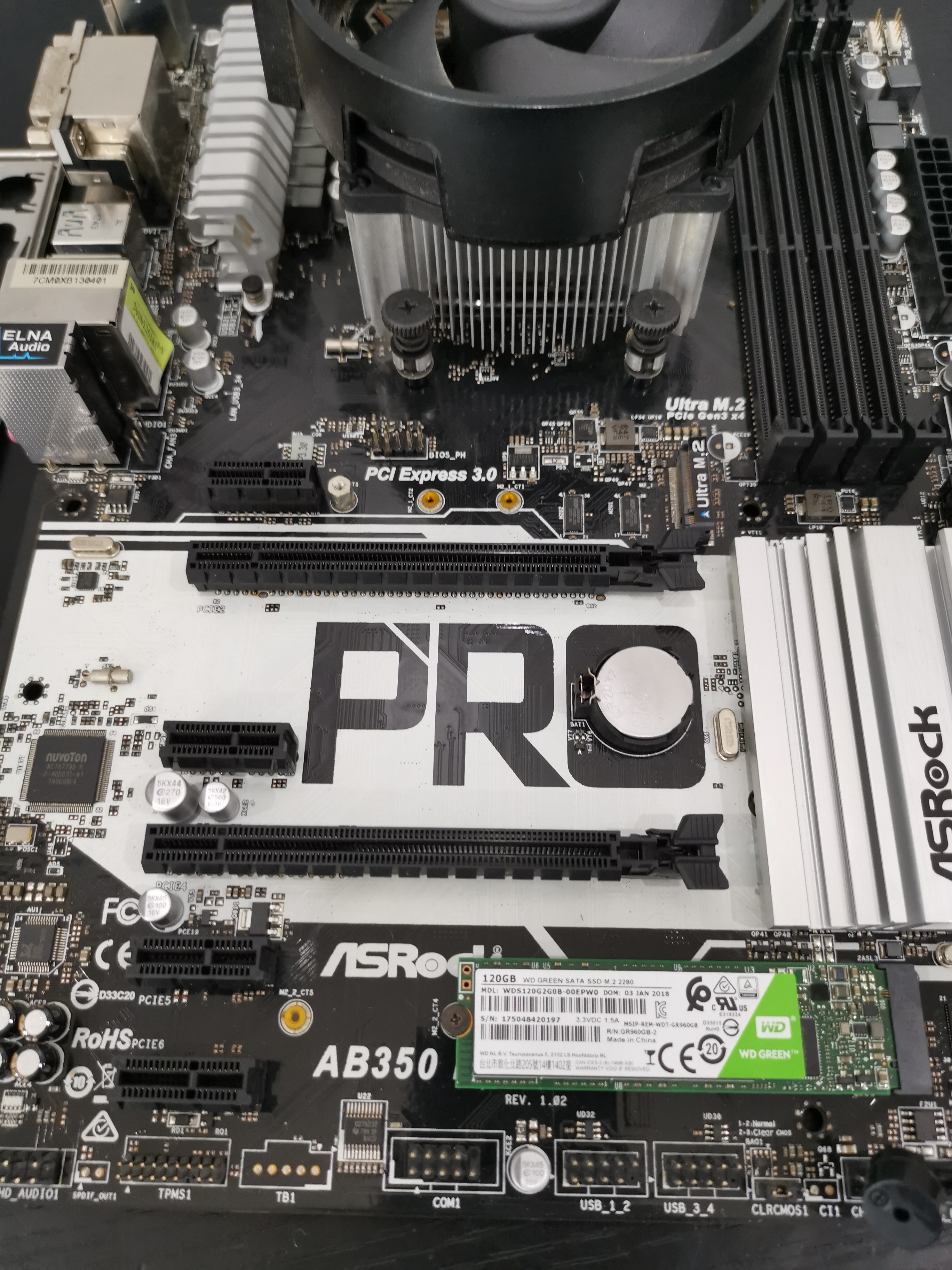 ยกเซ็ต บอร์ด AB350 + R5 1600 + M.2 120 GB