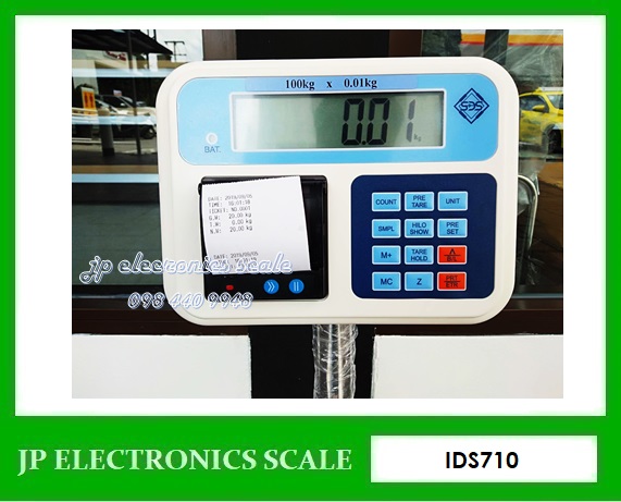 เครื่องชั่งพร้อมพิมพ์ในตัว30kg เครื่องชั่งดิจิตอล30kg เครื่องชั่งวางพื้นพร้อมพิมพ์30kg เครื่องชั่งบิ้วอินปริ้นเตอร์30kg เครื่องชั่งน้ำหนัก30kg กิโลดิจิตอล30kg เครื่องชั่งbuilt in printer 30kg ค่าละเอียด2g ยี่ห้อ SDS รุ่น IDS710 ขนาดแท่น 30*40cm.