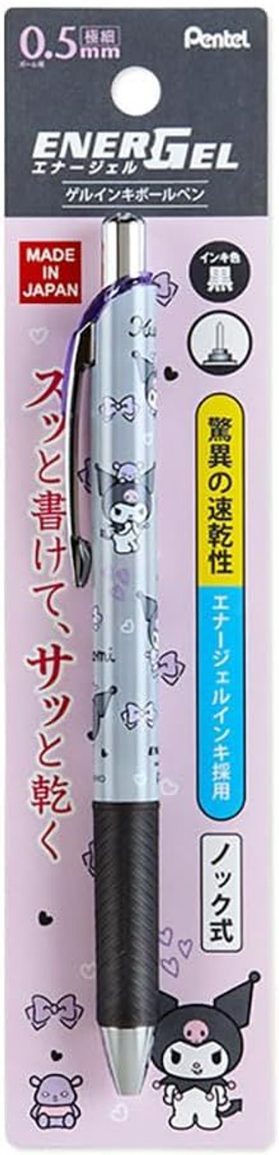 Pentel SANRIO Characters Energel pen Kuromi คุโรมิ ปากกา หมึกเจล สีดำ 0.5 mm ซานริโอ้ ของแท้จาก ช้อปซานริโอ้ ญี่ปุ่น SANRIO SHOP MADE IN JAPAN
