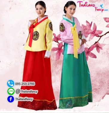 ชุดแฟนซีผู้หญิงสำหรับเช่า เช่าชุดแฟนซีเกาหลี ชุดฮันบกเกาหลี Korea Costume ชุดคอสเพลย์ฮันบกหญิง ชุดฮันบกสีแดง สีเหลือง สีชมพู สีเขียว