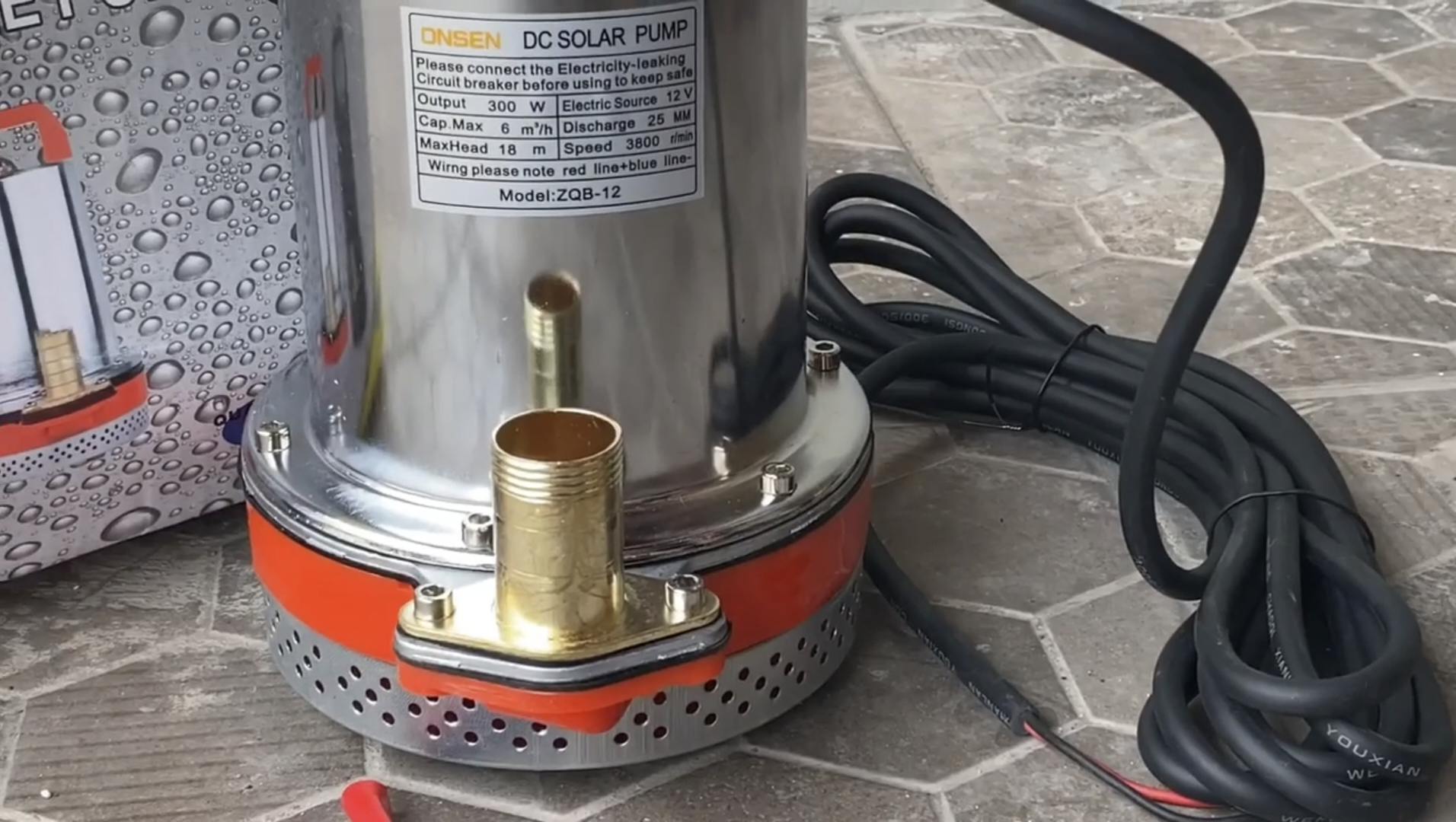 ไดโว่ DC 12V ยี่ห้อ ONSEN ท่อ 1 นิ้ว สายไฟยาว 5 เมตร แถมตัวคีบแบต 1 คู่