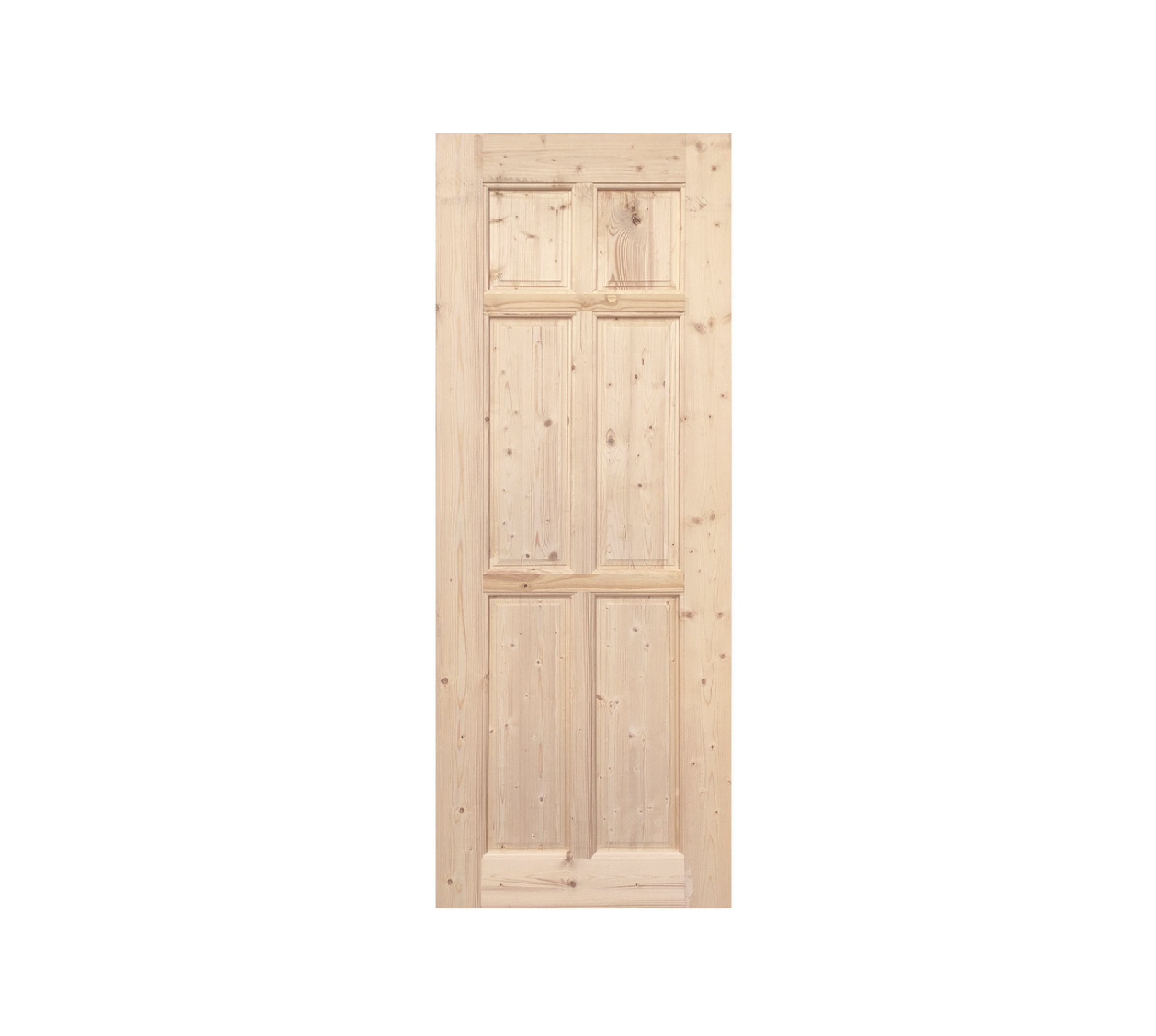 WINDOOR ประตูไม้สนNz บานทึบ 6ฟัก CE-08 90x200ซม.