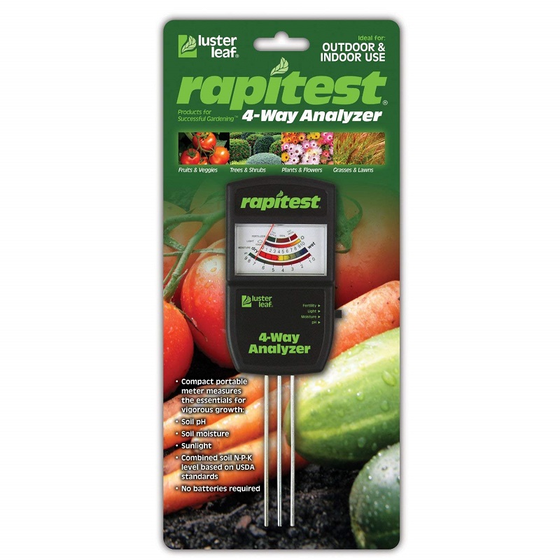 Rapitest Electronic 4-Way Analyzer รุ่น 1880 เครื่องวัดคุณภาพของดิน (pH, ความชื้น,ความเข้มแสง, ผลรวม NPK ในดิน)