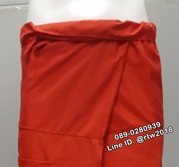 รหัส E60 : กางเกงเลขาสามส่วนสีแดงสด