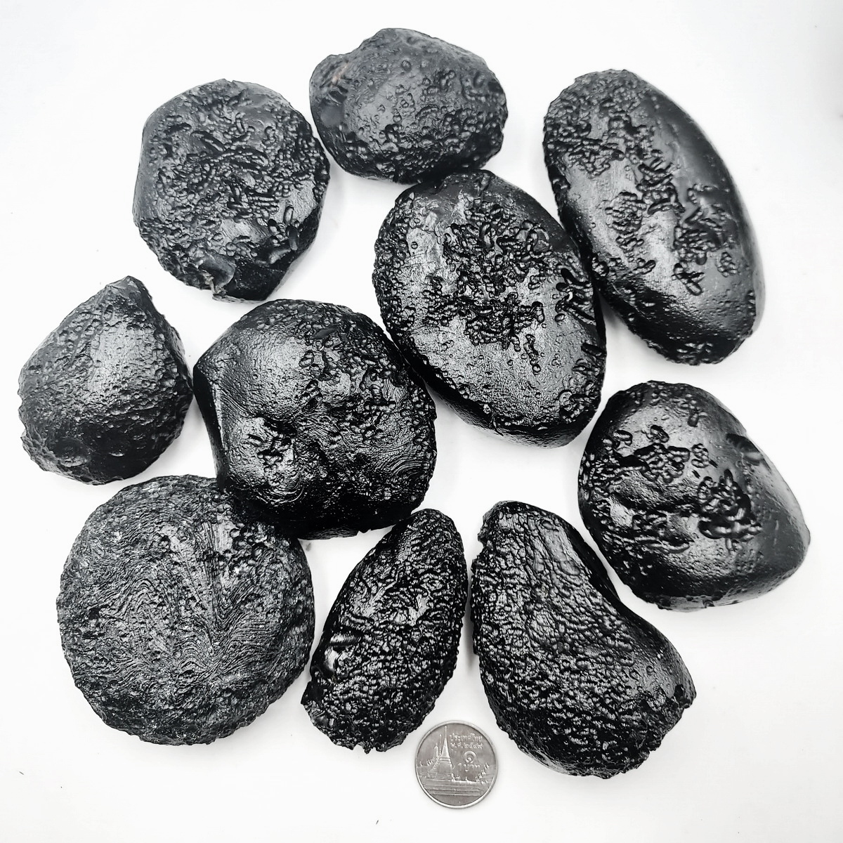 สะเก็ดดาว (Tektite) อุลกมณี คัดสวยๆ ลายสวยๆ ชิ้นใหญ่ เลือกตามรหัสได้เลยครับ