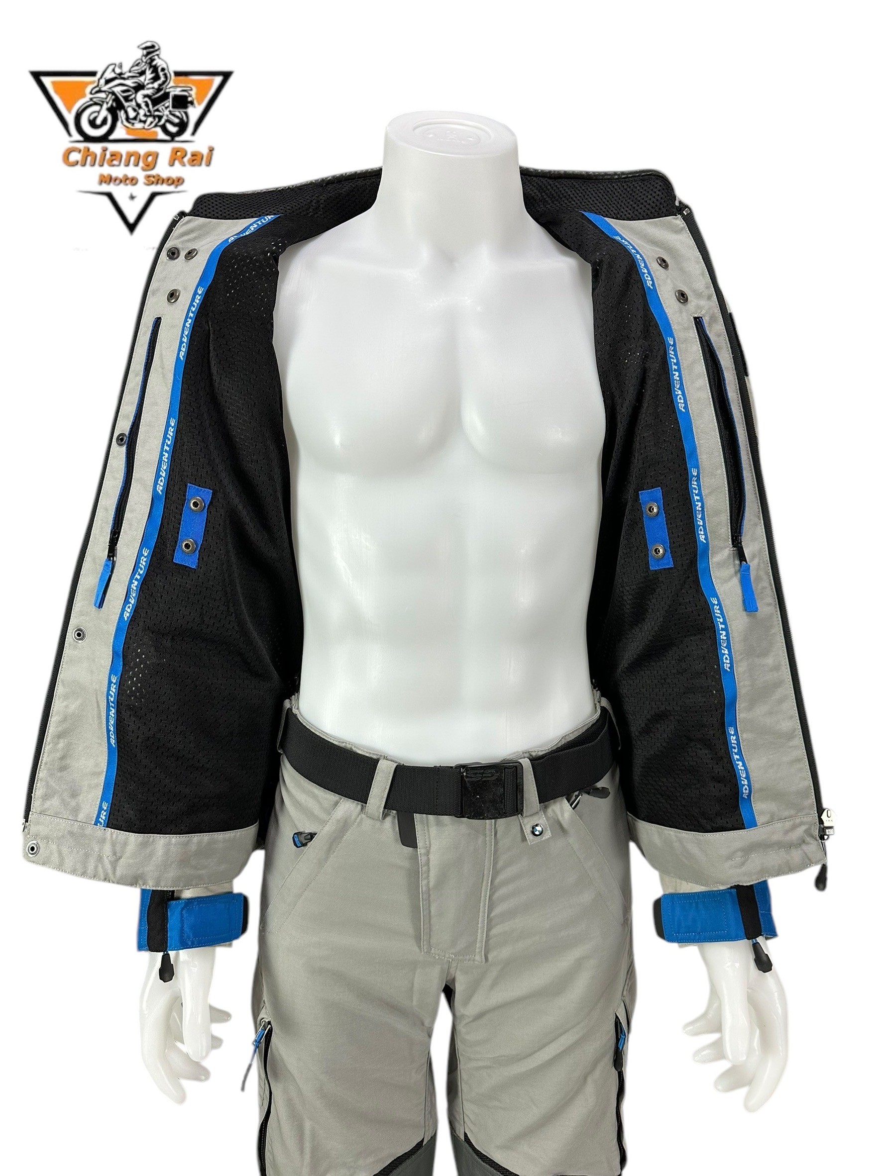 ชุดสำหรับขี่มอเตอร์ไซด์ ( มือสอง ) SET 020 ชุดทัวริ่ง เสื้อการ์ด + กางเกง ยี่ห้อ**BMW**