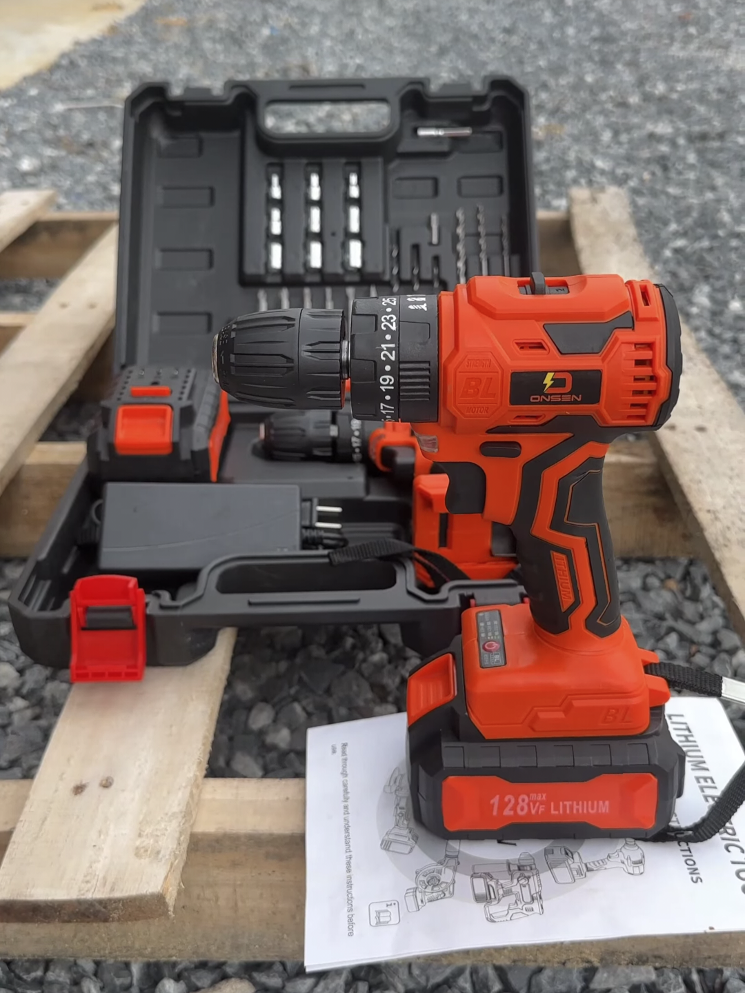 สว่านแบตกระแทก บรัสเลส ONSEN 128V