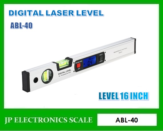 เครื่องวัดระดับน้ำดิจิตอล JSP รุ่น ABL-40 (Digital Level) ความยาว 40 ซม. วัดมุมได้ในรูปแบบ มุมองศา และเปอร์เซ็นต์ความลาดเอียง +/- 0.1 องศา