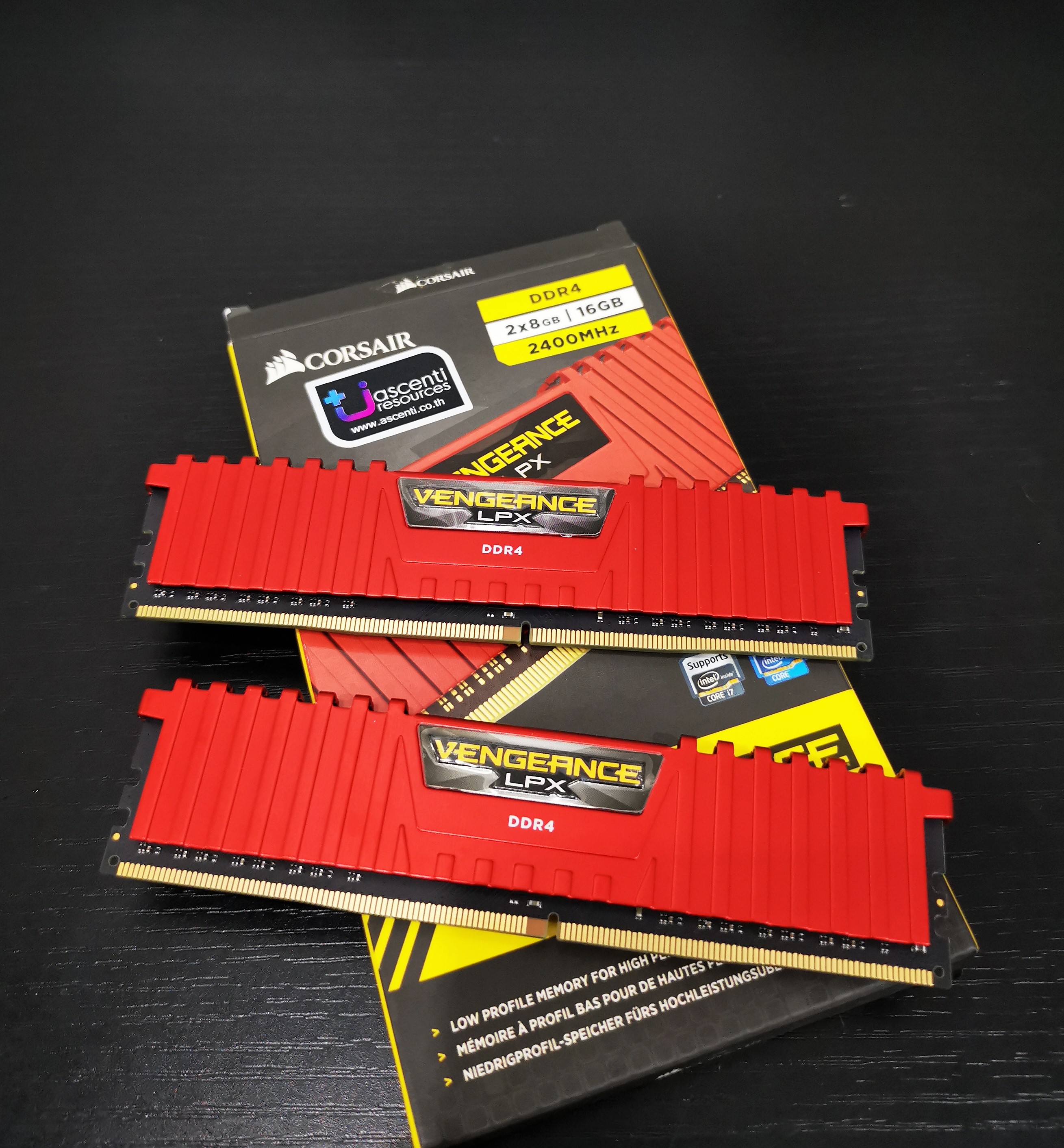 RAM Corsiar VENGEANCE LPX DDR4 16GB(8*2)/2400 (Red)