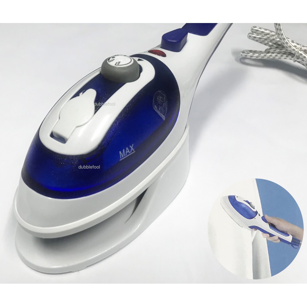 เตารีดไอน้ำด้ามจับ เครื่องรีดไอน้ำ ชนิดแขนวรีดผ้าเรียบ STEAM BRUSHER สีฟ้า