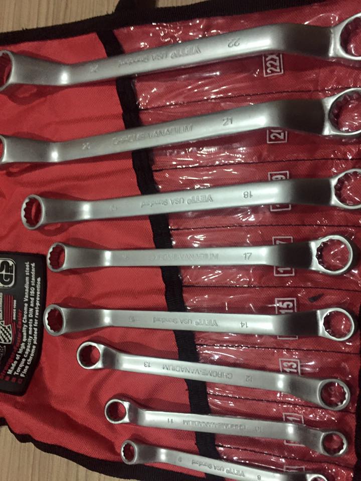 ประแจแหวน YETI 8ตัว/ชุด (8×9-22×24)