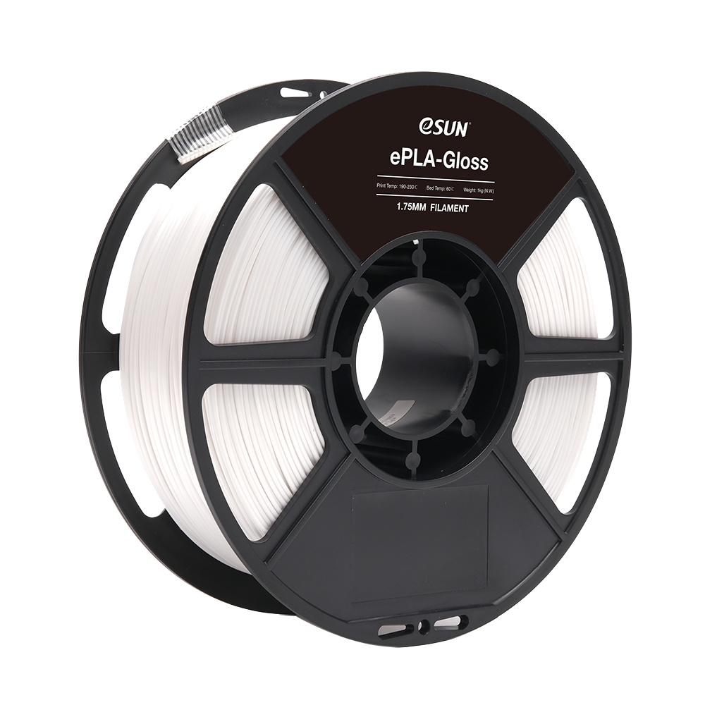 # White สีขาว #eSUN ePLA-Gloss 1.75mm 1 Kg. ePLA Gloss 3d Printer Filament เส้นใยพลาสติก วัสดุการพิมพ์