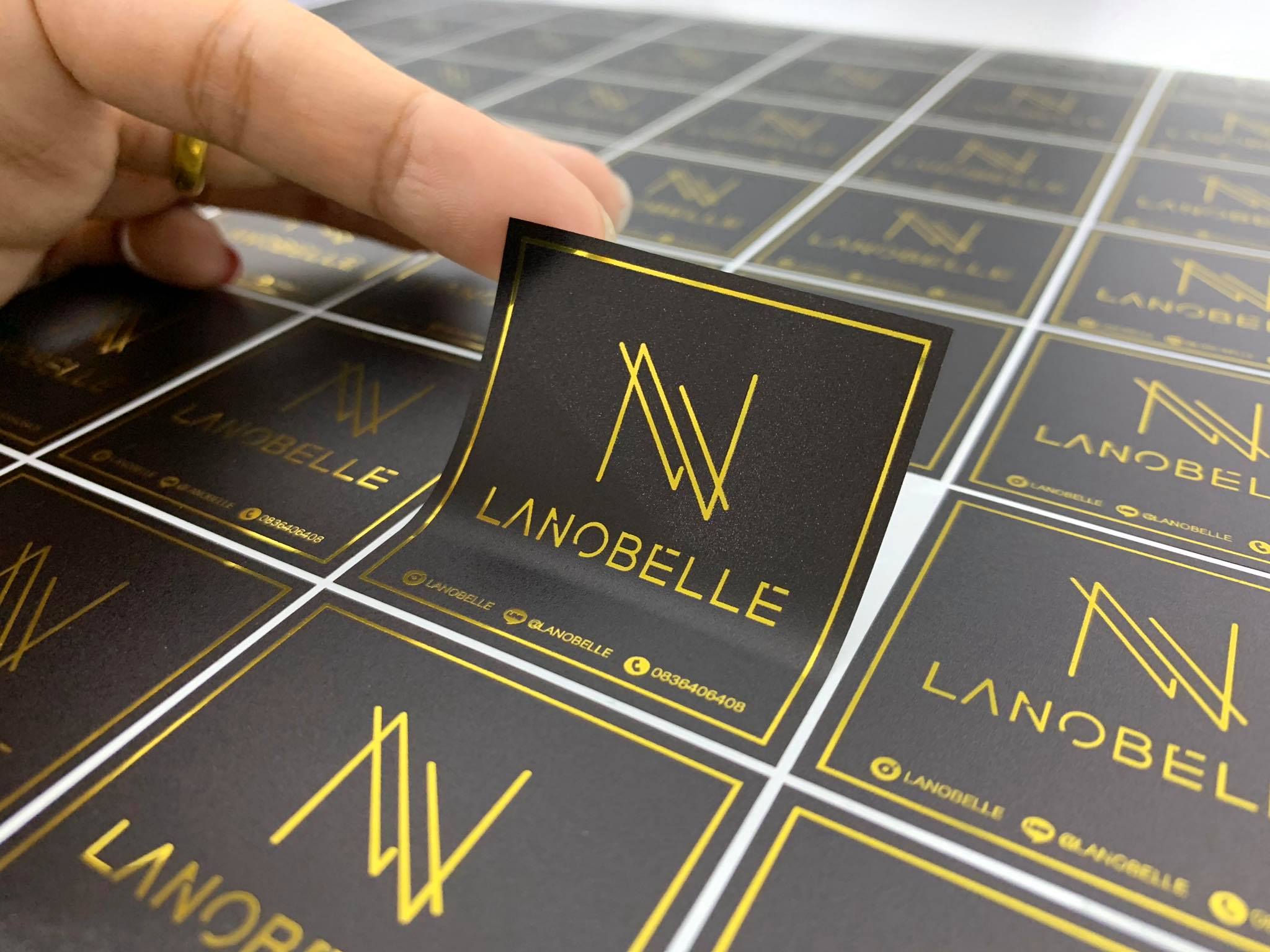 สติ๊กเกอร์ฉลากสินค้าฟรอยทอง ฟอยล์