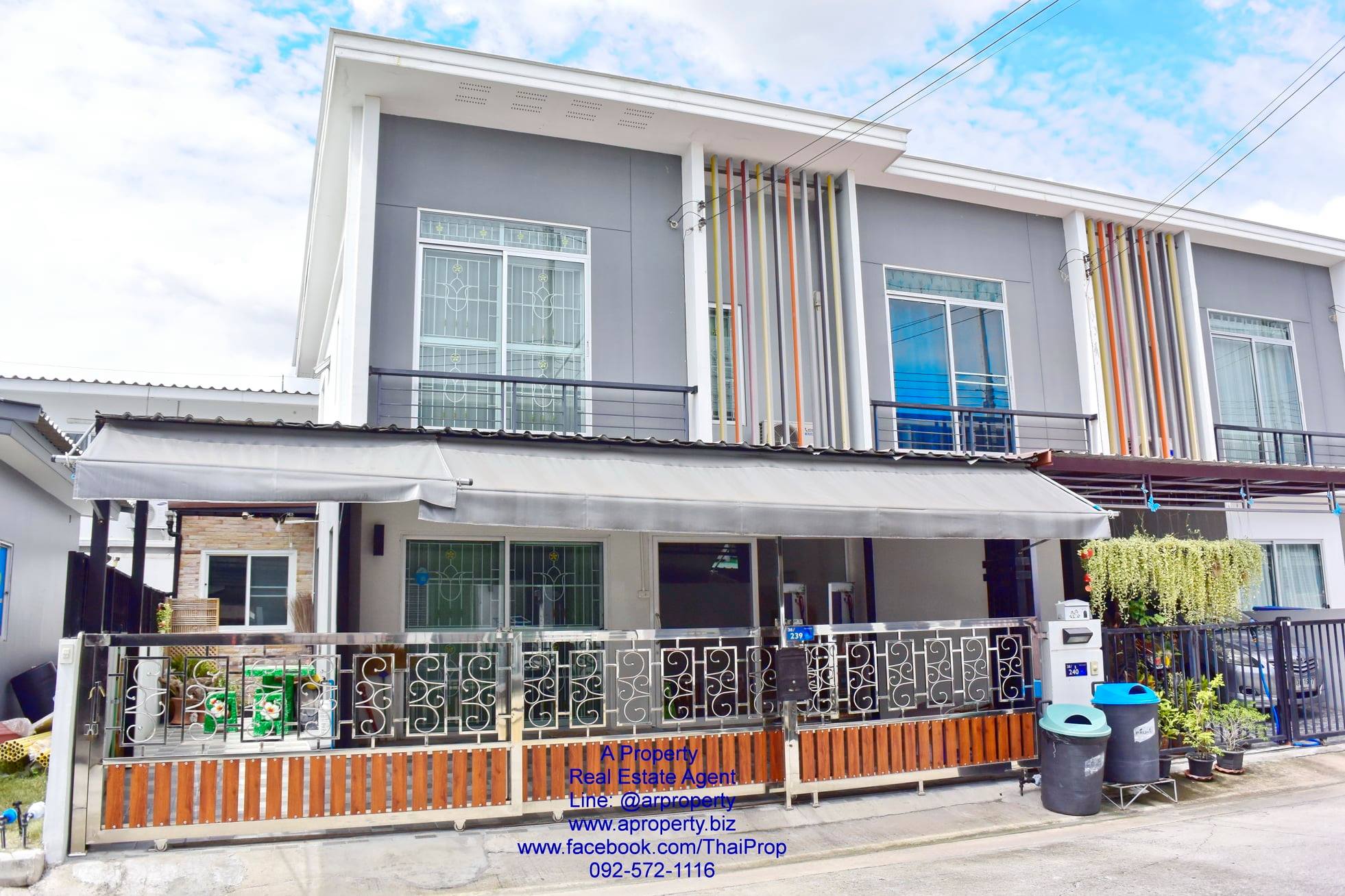 ขายทาวน์ เฮ้าส์ หลังริม ติดสวน รังสิต-คลอง2