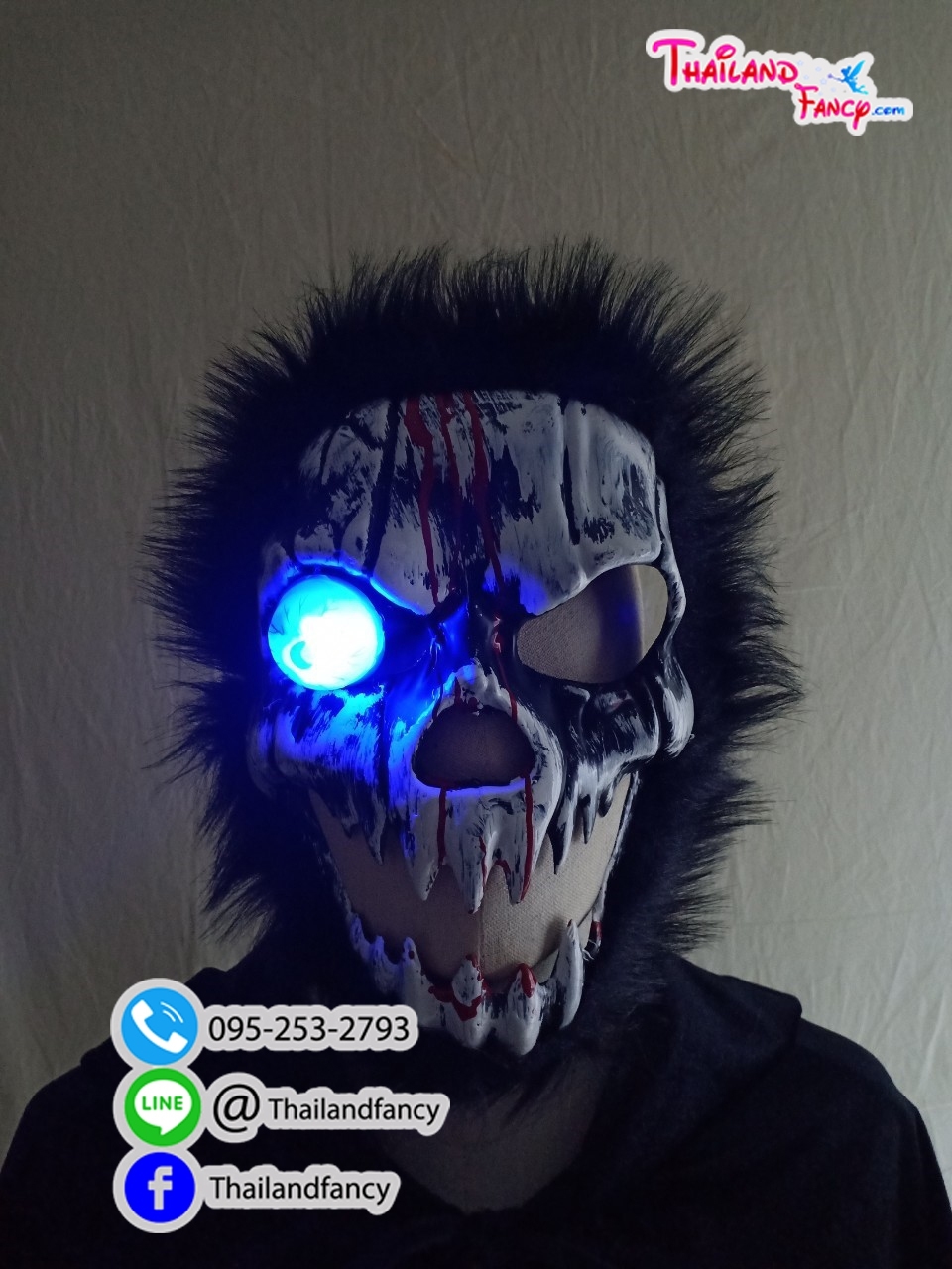 อุปกรณ์คอสเพลย์ หน้ากากแฟนซี หน้ากากฮาโลวีน Halloween หน้ากากปีศาจ หน้ากากผี ของเล่นปีใหม่ หน้ากากมีไฟที่ลูกตา