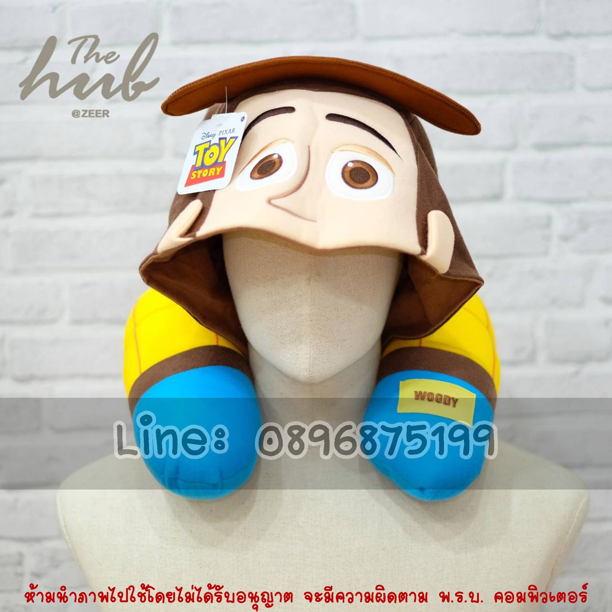 หมอนรองคอตัวยูมีหมวก วู้ดดี้ ทอยสตอรี่