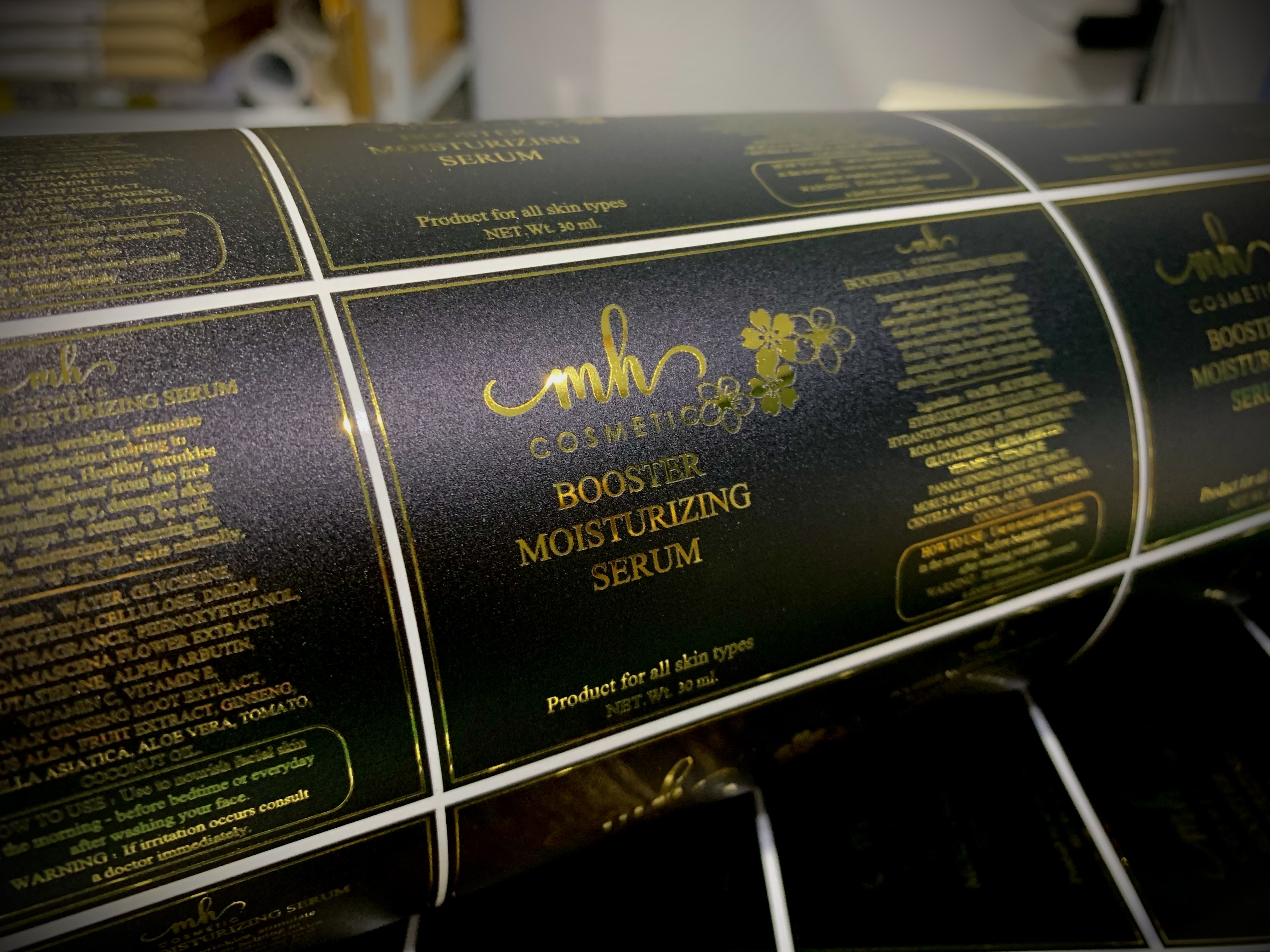 สติ๊กเกอร์ฉลากสินค้าฟรอยทอง ฟอยล์