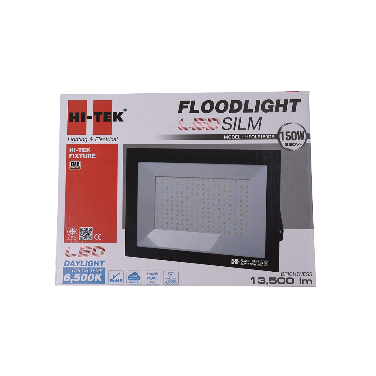 HI-TEK โคมฟลัดไลท์ LED Slim IP65 รุ่น HFOLF150DB