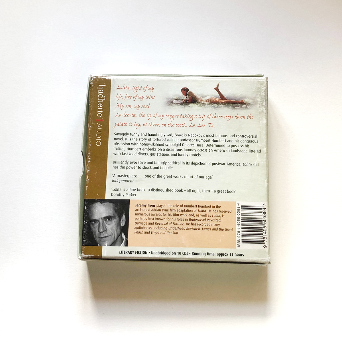 Audio Book Lolita (ภาษาอังกฤษ) Box Set 10 CD read by Jeremy Irons