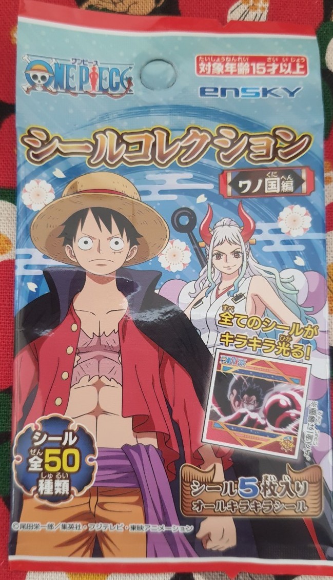 Set sticker One piece วันพีซ สติ๊กเกอร์ แบบสุ่ม แบบจุ่ม แท้จากญี่ปุ่น MADE IN JAPAN 5 ชิ้น
