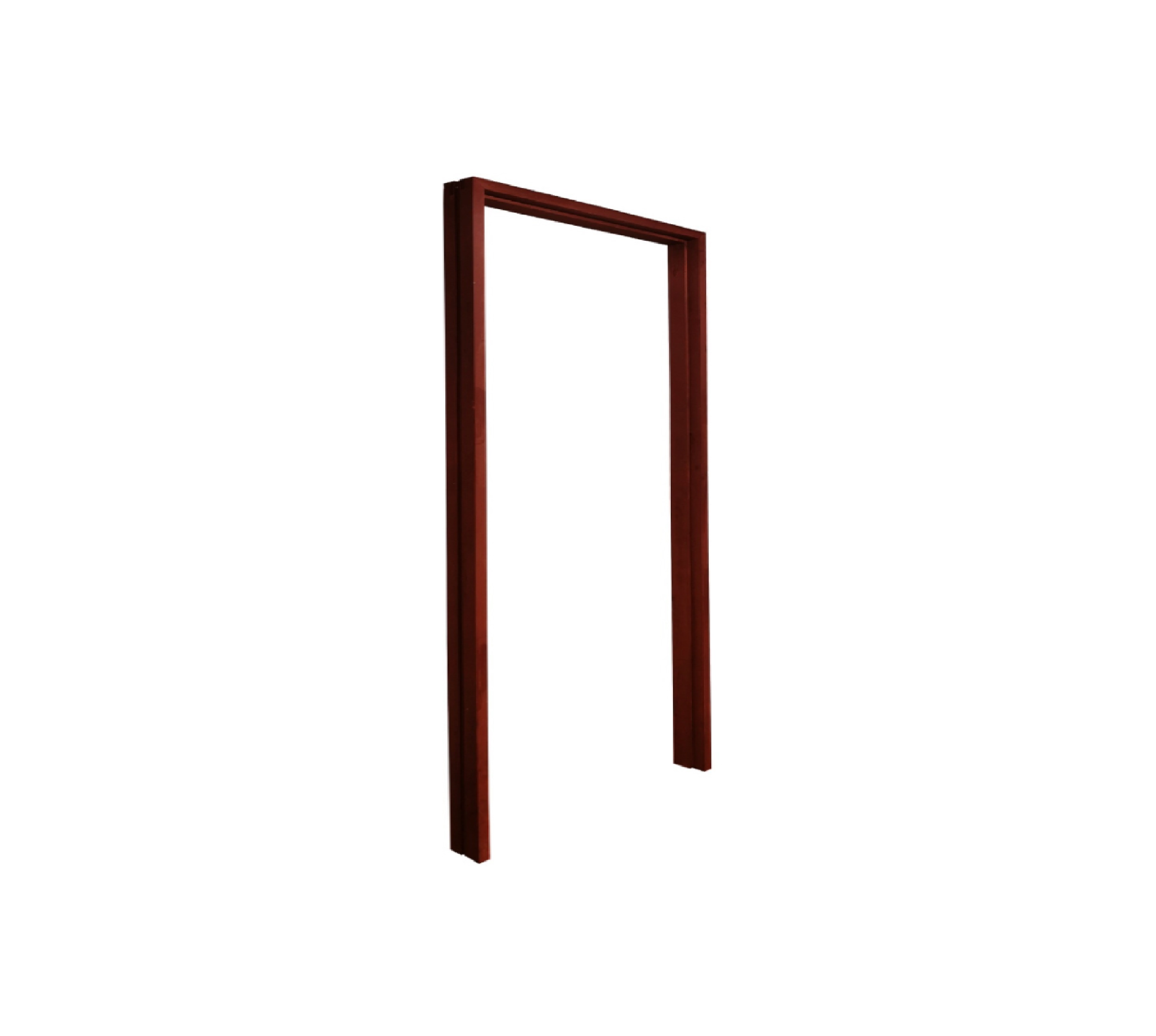 LEOWOOD วงกบประตูไม้ ไม้เนื้อแข็งรวม DURA FRAME (FJL) 80x200ซม. ย้อมแดง