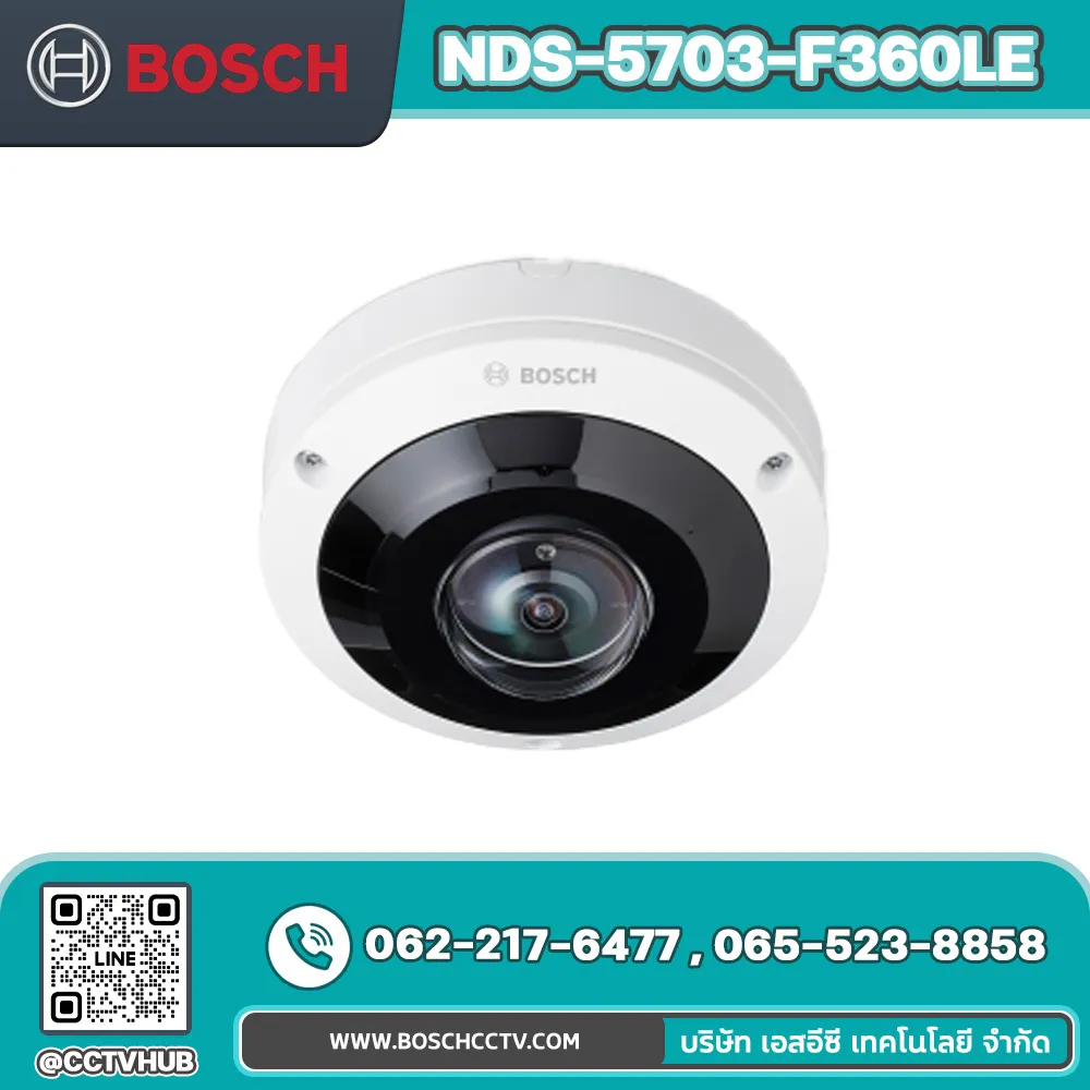 กล้องวงจรปิด BOSCH รุ่น NDS-5703-F360LE Fixed dome 6MP 360º IR IP66
