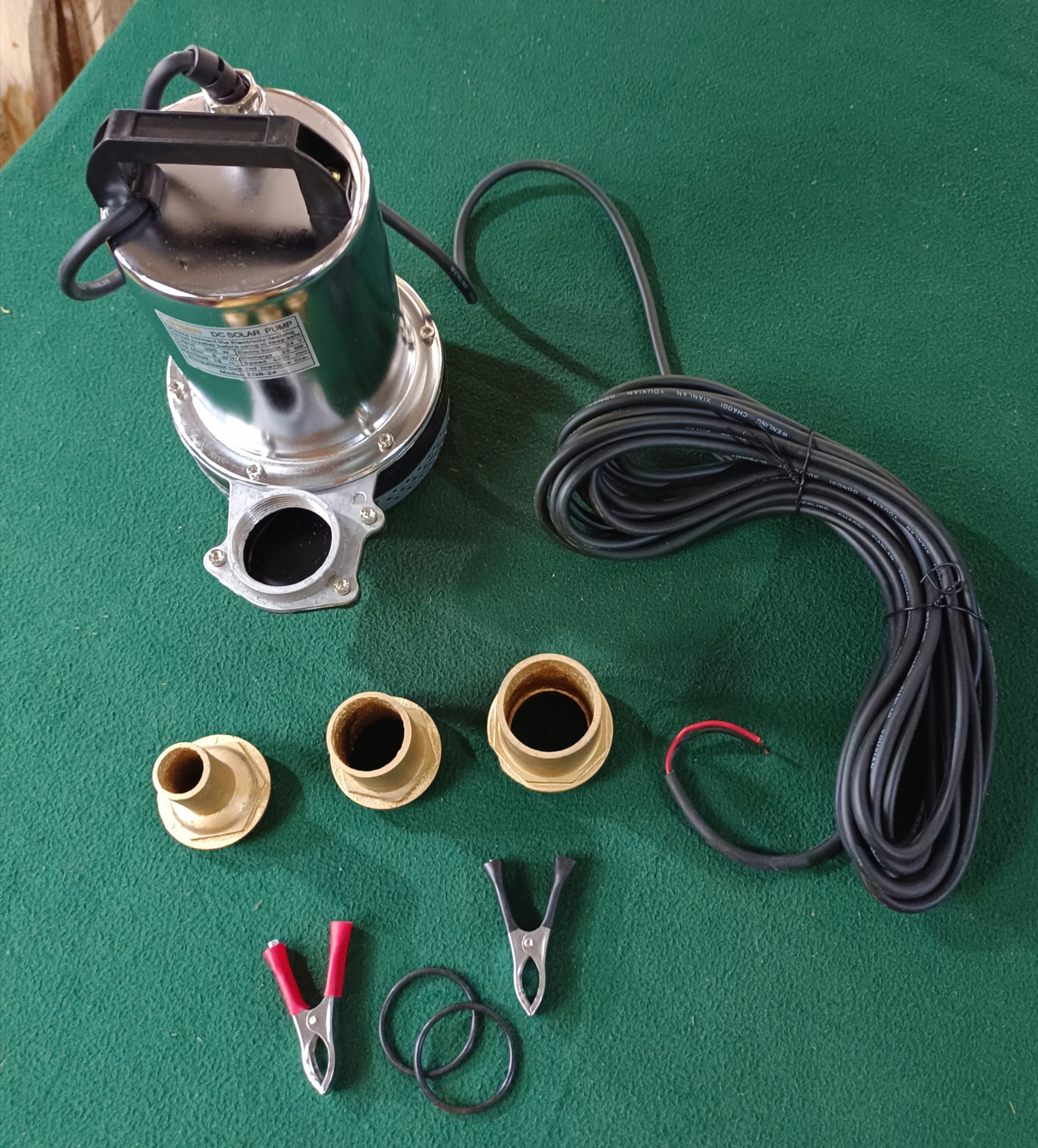 ไดโว่แสตนเลส Onsen มีให้เลือก 12V และ 24V ท่อ 3 ขนาด แบบทองเหลือง สายยาว 10 เมตร แถมตัวคีบแบต 1 คู่