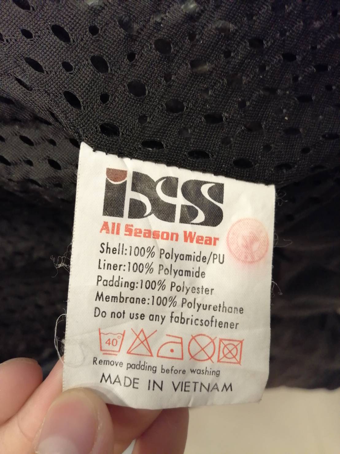 เสื้อขี่มอเตอร์ไซด์( มือสอง) RCT 208 ขนาด : อก 54" ยาว 31" **ยี่ห้อ IXS**