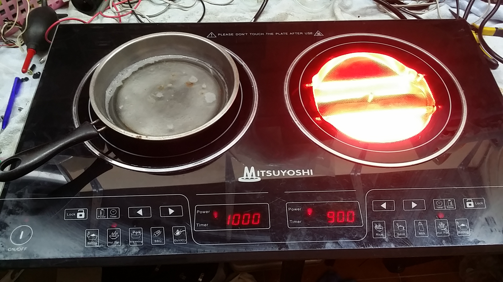 ซ่อมเตาแม่เหล็กไฟฟ้า ยี่ห้อ MITSUYOSHI รุ่น MT-210IC อาการเครื่องเปิดไม่ติด