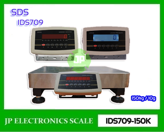 เครื่องชั่งดิจิตอล เครื่องชั่งไปรษณีย์150kg เครื่องชั่งตั้งโต๊ะ150กิโลกรัม ตาชั่ง150กิโล พิกัด150kg เครื่องชั่ง 150kg ความละเอียด 10g ยี่ห้อ SDS รุ่น IDS709 ขนาดแท่นชั่ง 32*36cm.