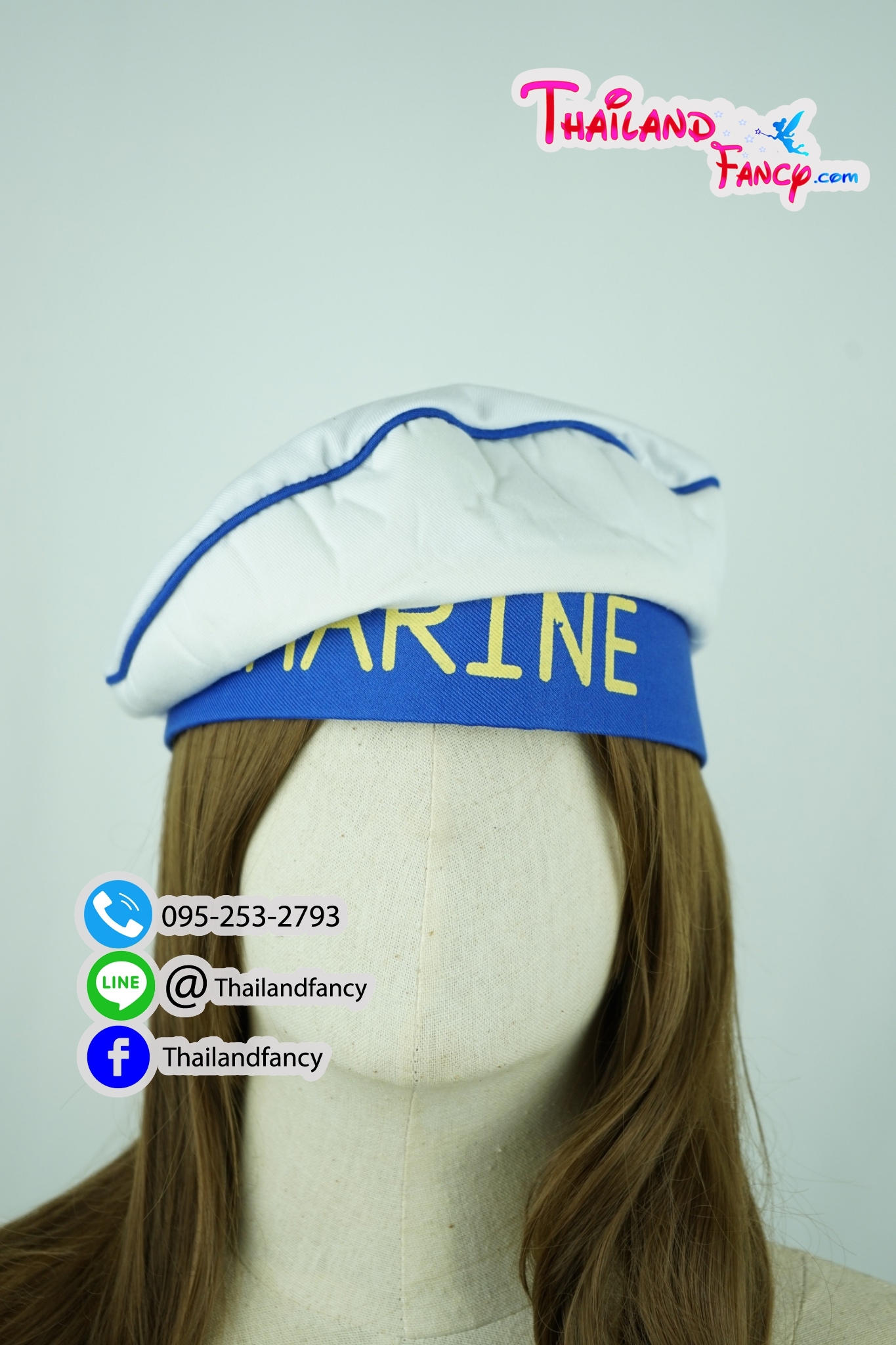 อุปกรณืแฟนซี หมวกแฟนซีทหารเรือ หมวกทหารเรือแฟชั่น หมวกทหารเรือสีขาว Marine Hat Cosplay หมวกทหารเรือวงเกาหลี T-ARA