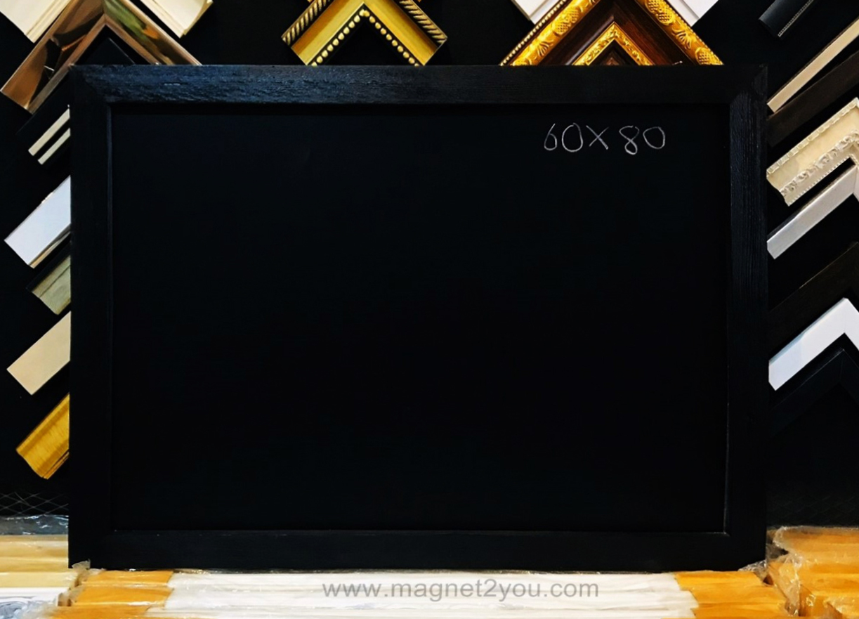 กระดานดำติดผนัง เลือกสีกรอบได้ ขนาด 60x80