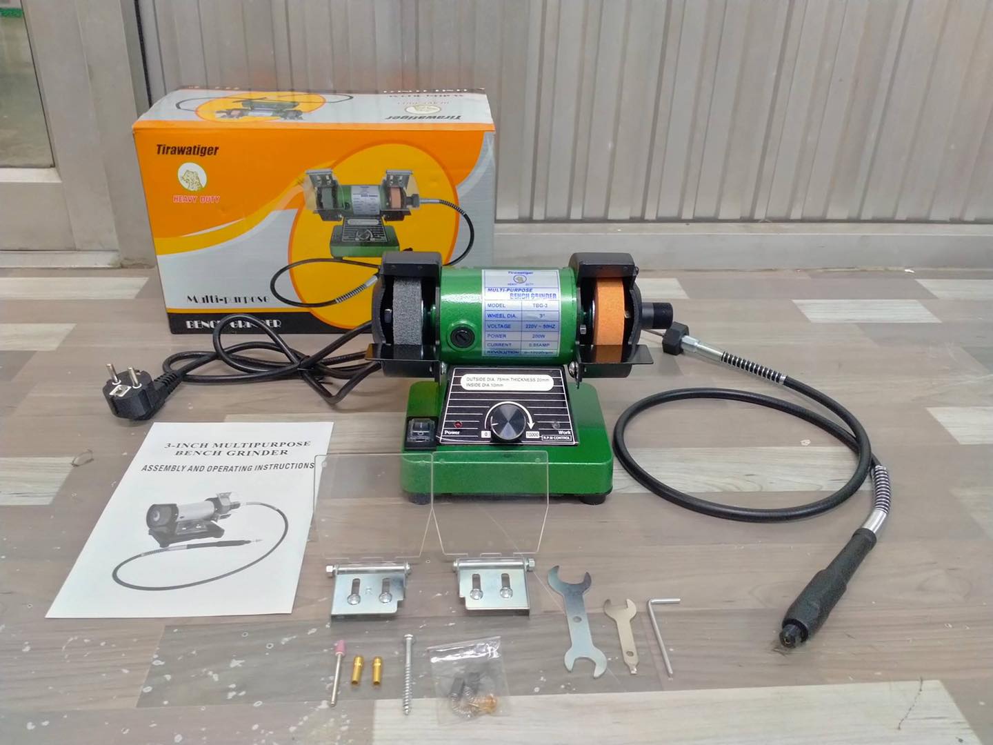 มอเตอร์หินไฟ พร้อมสายอ่อน TIGER รุ่น 3 นิ้ว