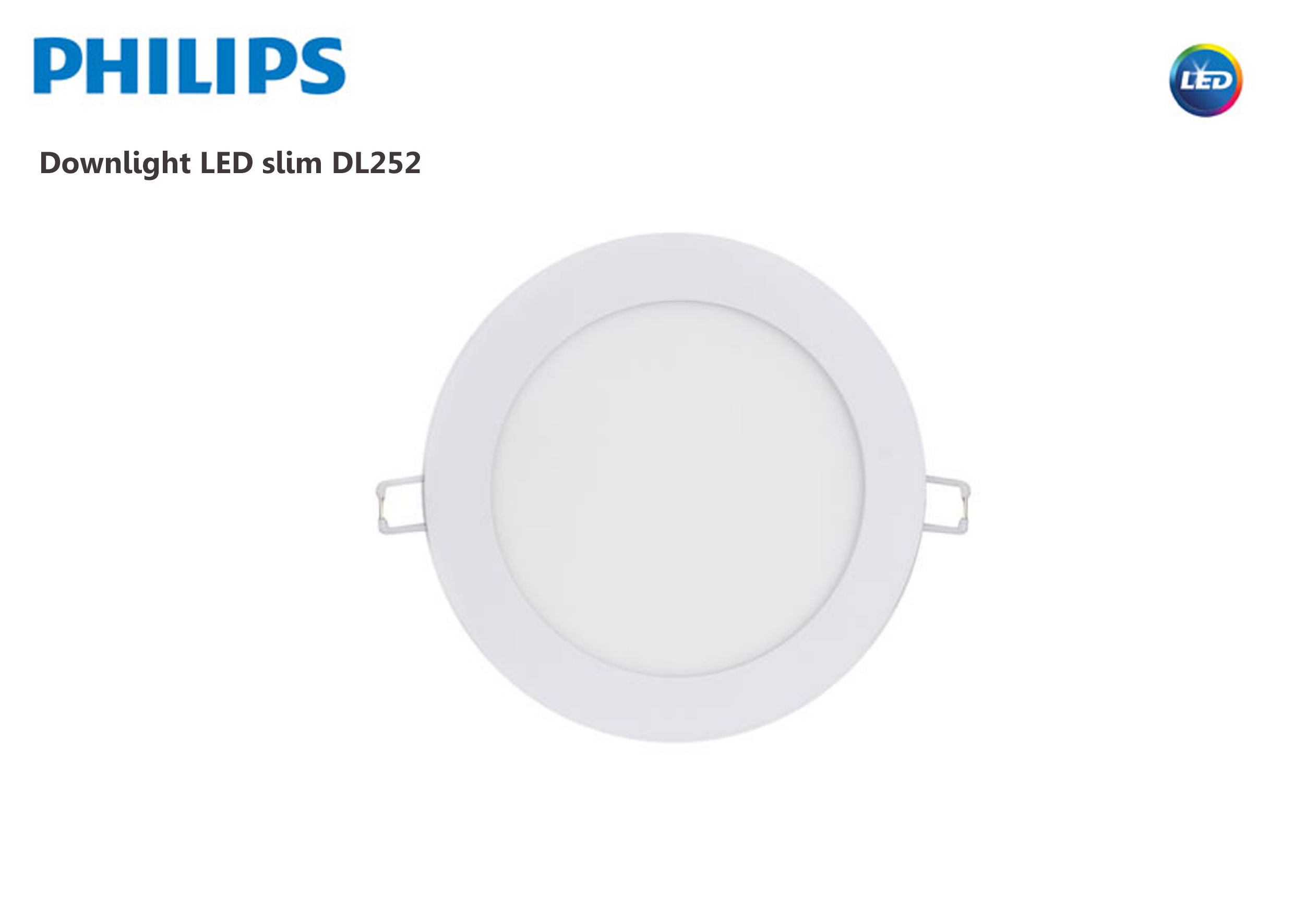 โคมไฟ LED DOWNLIGHT Slim DL252 4,9,12,15,18,20W PHILIPS