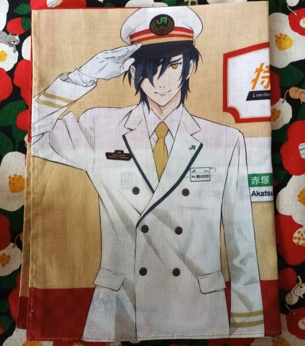 ผ้าเช็ดหน้า รถไฟ JR จากญี่ปุ่น Size: 31 x 43 cm
